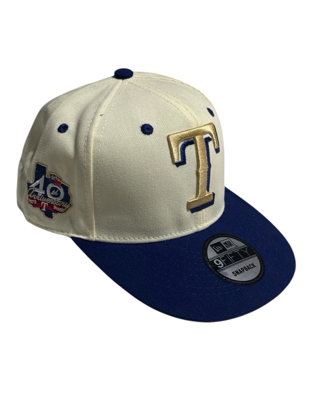 New Era Texas Rangers Anniversary Snapback - Cream & Navy